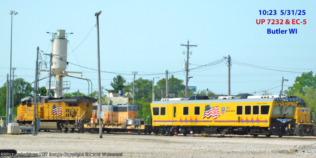 UP 7232 brought EC-5  Friday after it completed its Adams exams